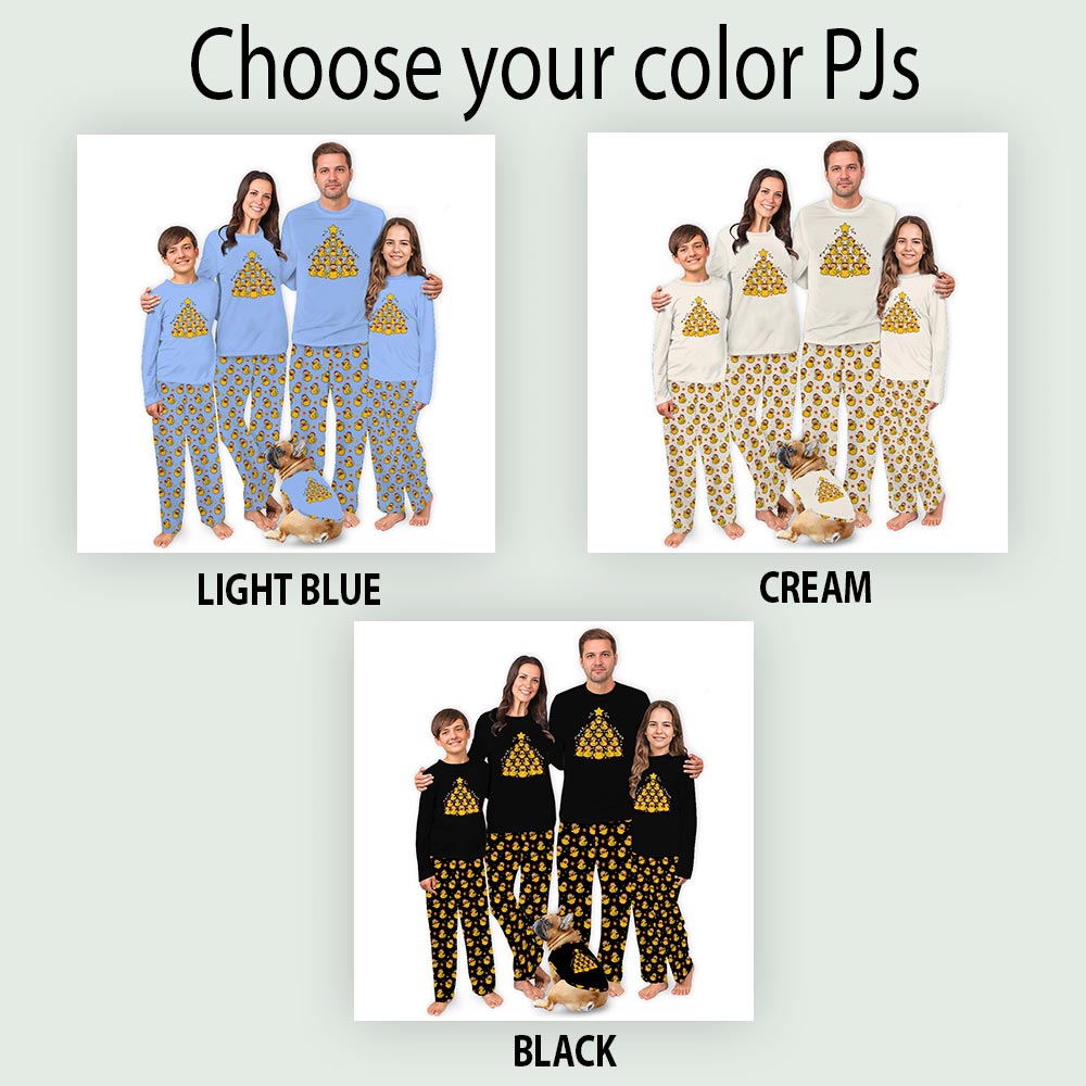 Cute Christmas Rubber Ducks Tree Matching Family Pajamas Cute Christmas Rubber Ducks Tree Matching Family Pajamas