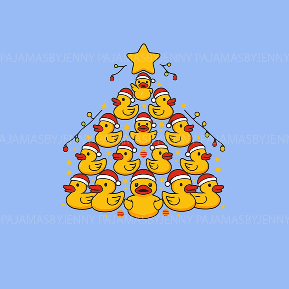 Cute Christmas Rubber Ducks Tree Matching Family Pajamas Cute Christmas Rubber Ducks Tree Matching Family Pajamas