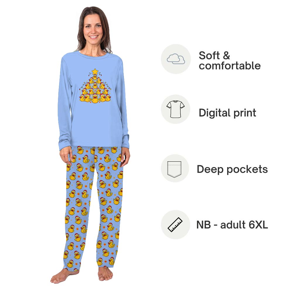 Cute Christmas Rubber Ducks Tree Matching Family Pajamas Cute Christmas Rubber Ducks Tree Matching Family Pajamas