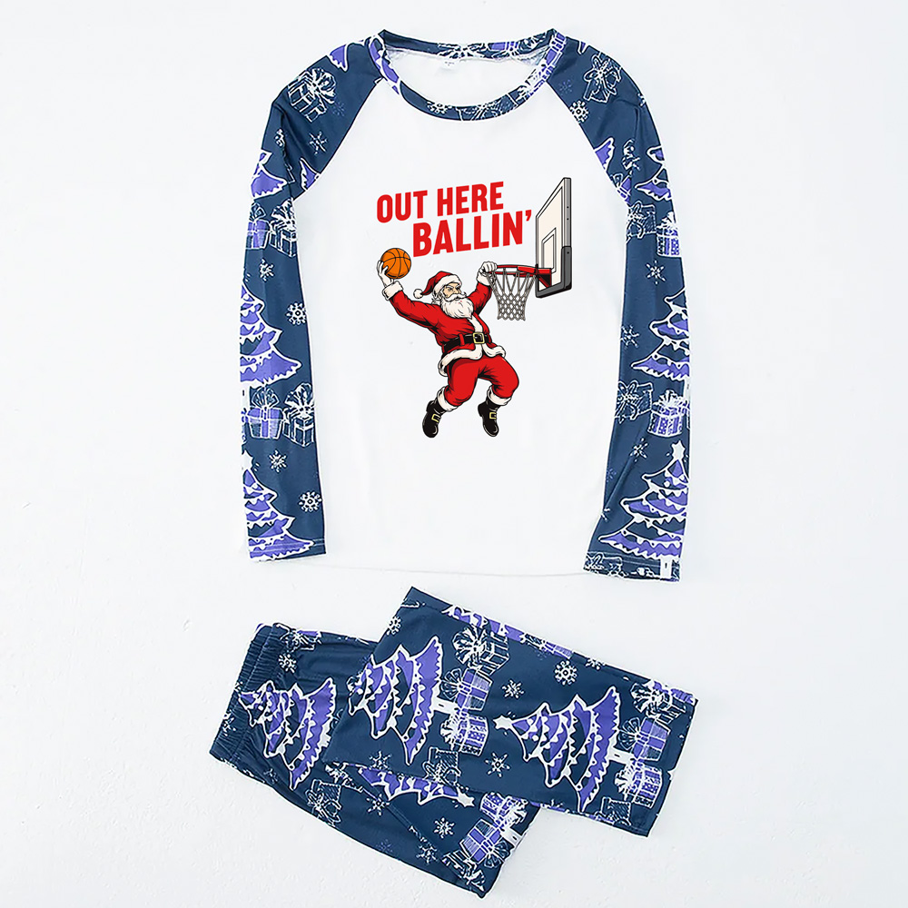 Baseball Santa Player Matching Xmas Family Pajamas Baseball Santa Player Matching Xmas Family Pajamas