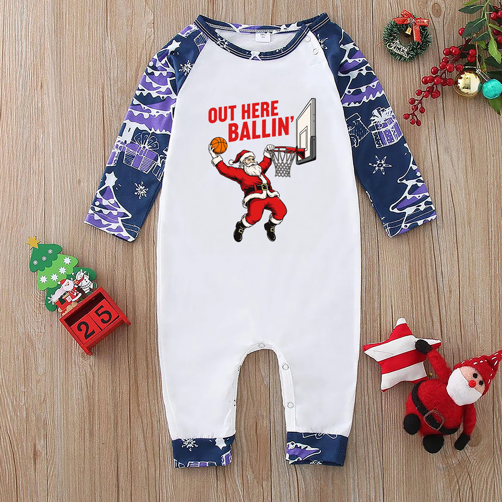 Baseball Santa Player Matching Xmas Family Pajamas Baseball Santa Player Matching Xmas Family Pajamas