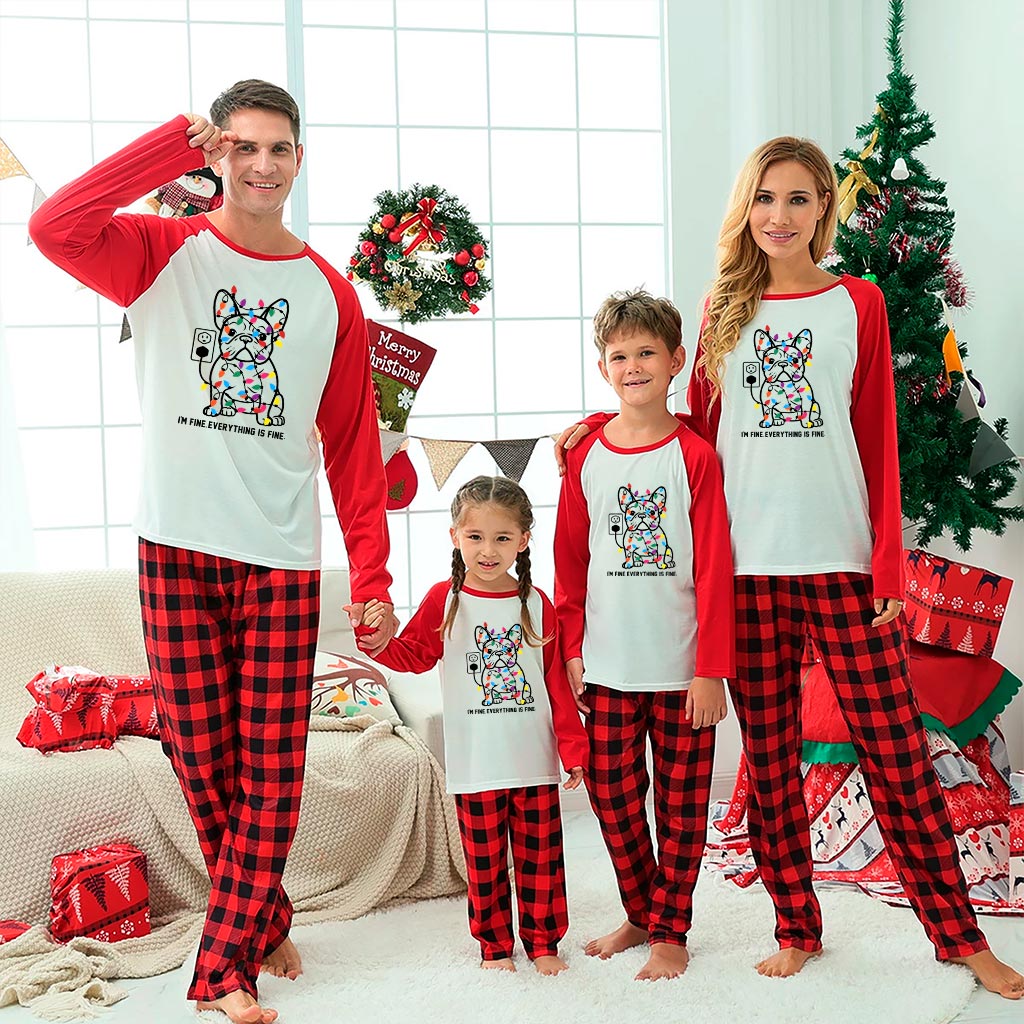 Funny French Bulldog Matching Family Christmas Jammies Funny French Bulldog Matching Family Christmas Jammies