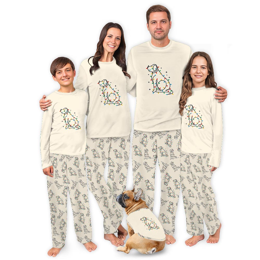 Cute Christmas Lights Labrador Matching Holiday Pajamas With Dog Cute Christmas Lights Labrador Matching Holiday Pajamas With Dog