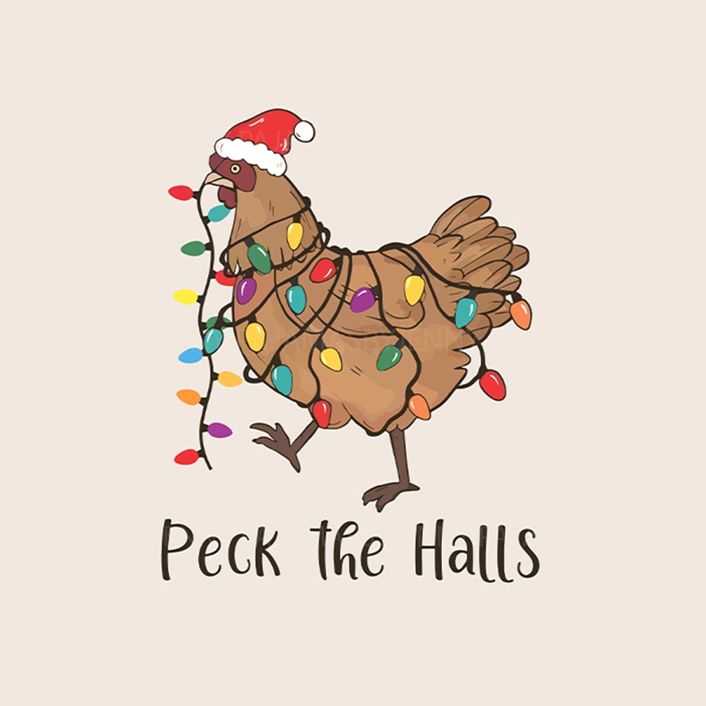 Christmas Chicken and Peck The Halls Quote Matching Family Pajama Sets Christmas Chicken and Peck The Halls Quote Matching Family Pajama Sets