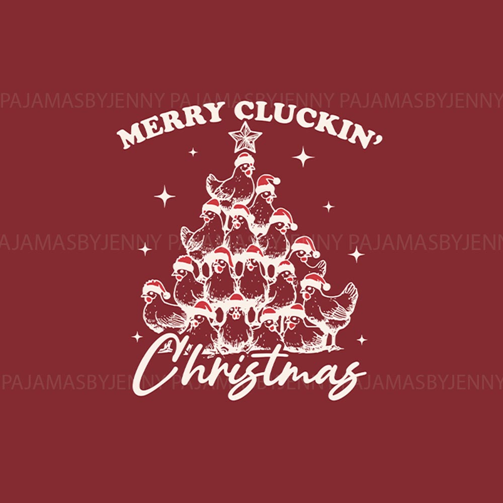 Festive Merry Clucking Matching Dog and Owner Christmas PJs Festive Merry Clucking Matching Dog and Owner Christmas PJs