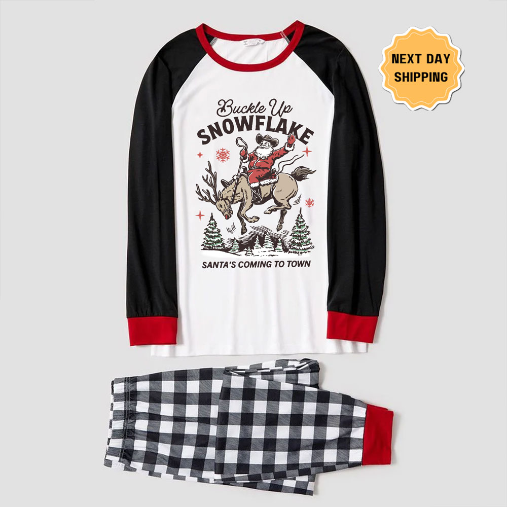 Santa Western Christmas Pajamas For The Whole Family Santa Western Christmas Pajamas For The Whole Family