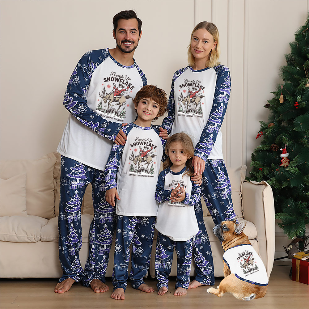 Santa Western Christmas Pajamas For The Whole Family Santa Western Christmas Pajamas For The Whole Family