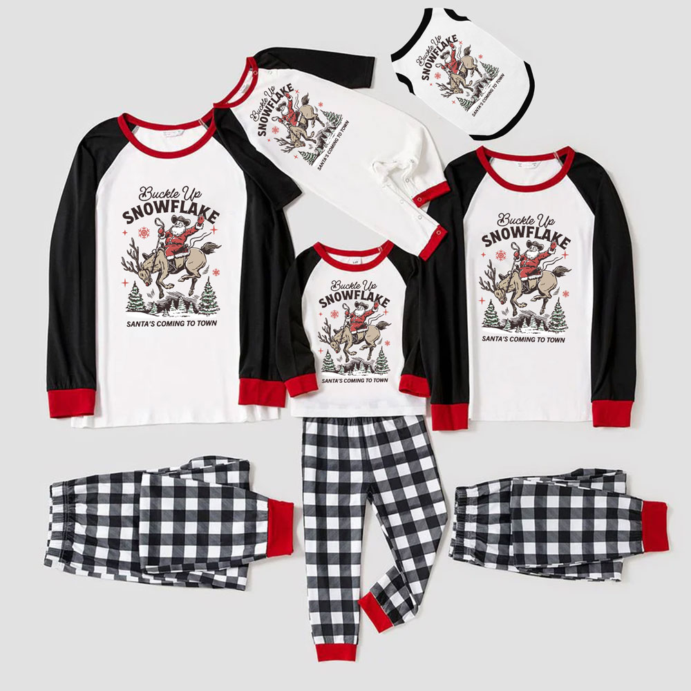 Santa Western Christmas Pajamas For The Whole Family Santa Western Christmas Pajamas For The Whole Family