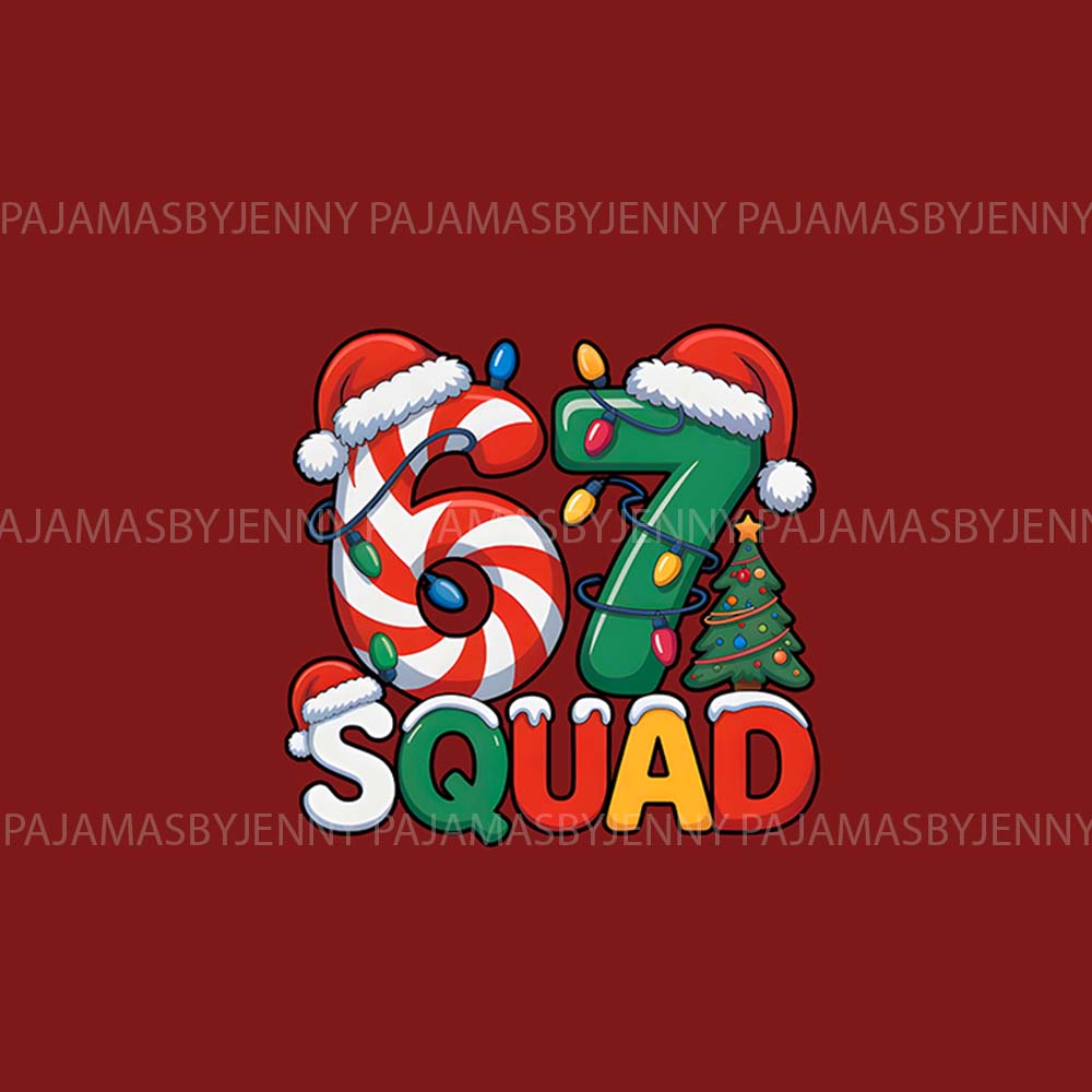 67 Meme Squad Funny Christmas Pajamas For Adults And Kids With Pockets