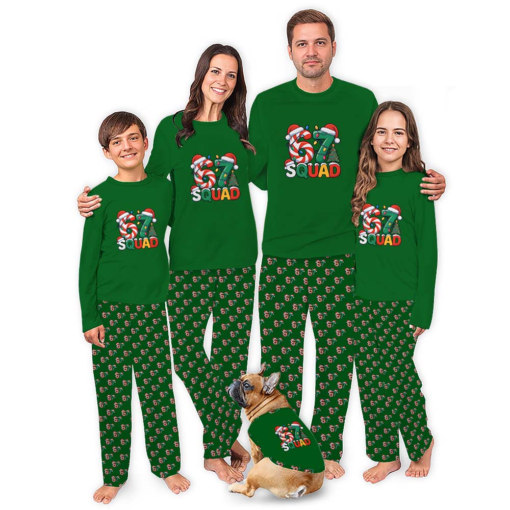 67 Meme Squad Funny Christmas Pajamas For Adults And Kids With Pockets