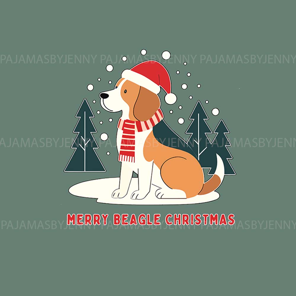 Sweet Beagle Merry Christmas Dog And Human Matching Pajamas