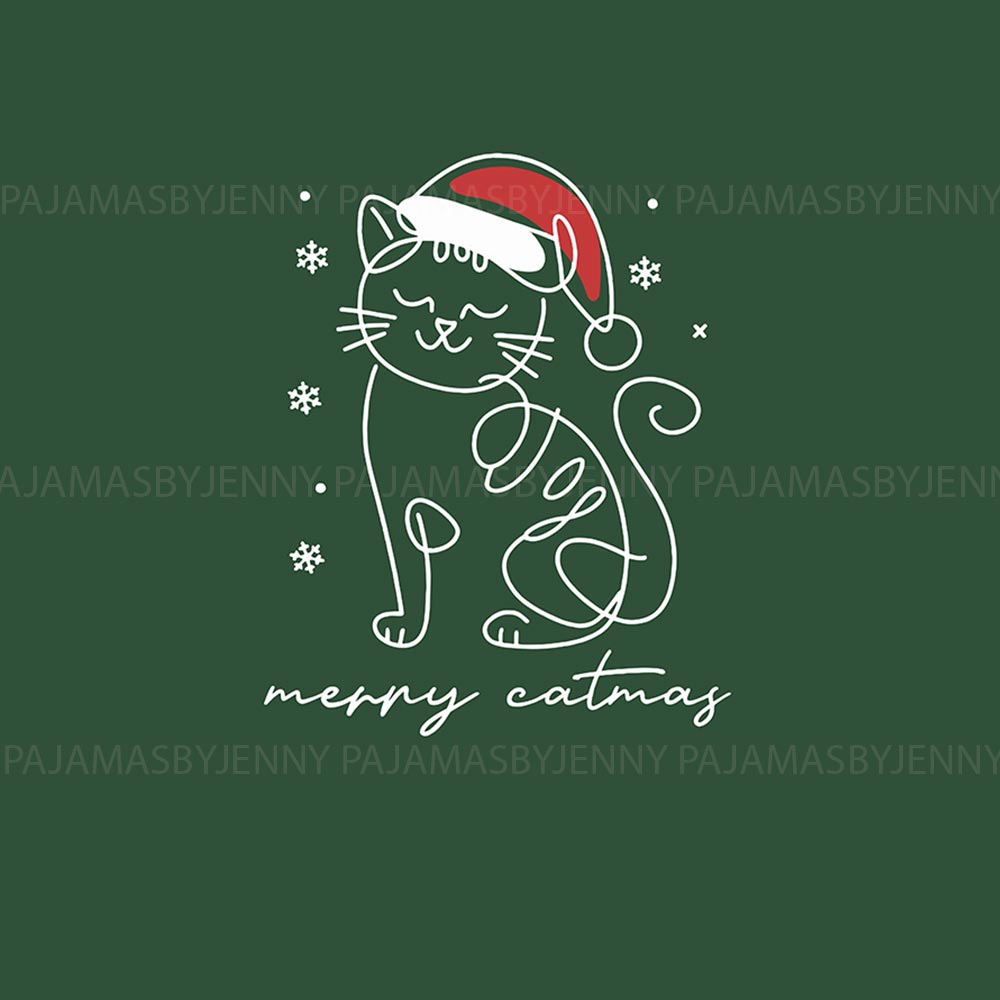 Meowy Catmas Family Long Sleeve Christmas Pajamas