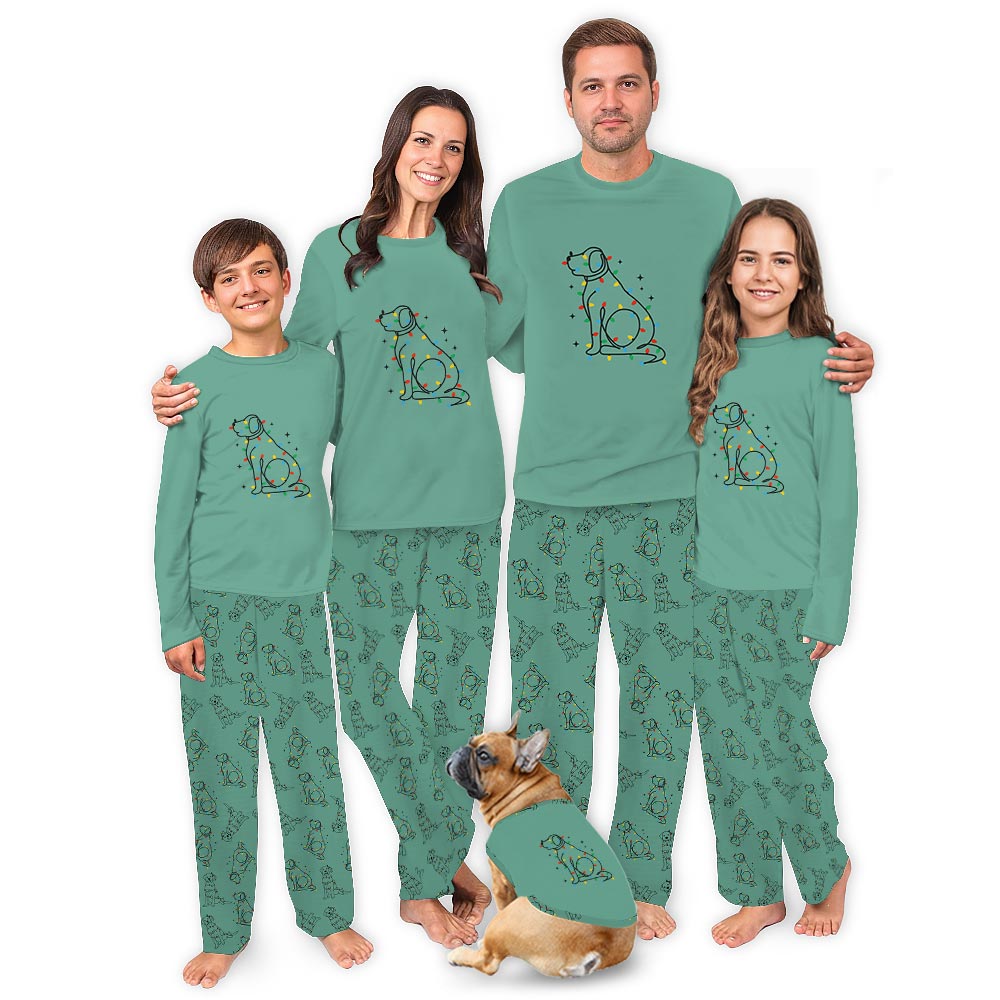 Cute Christmas Lights Labrador Matching Holiday Pajamas With Dog Cute Christmas Lights Labrador Matching Holiday Pajamas With Dog