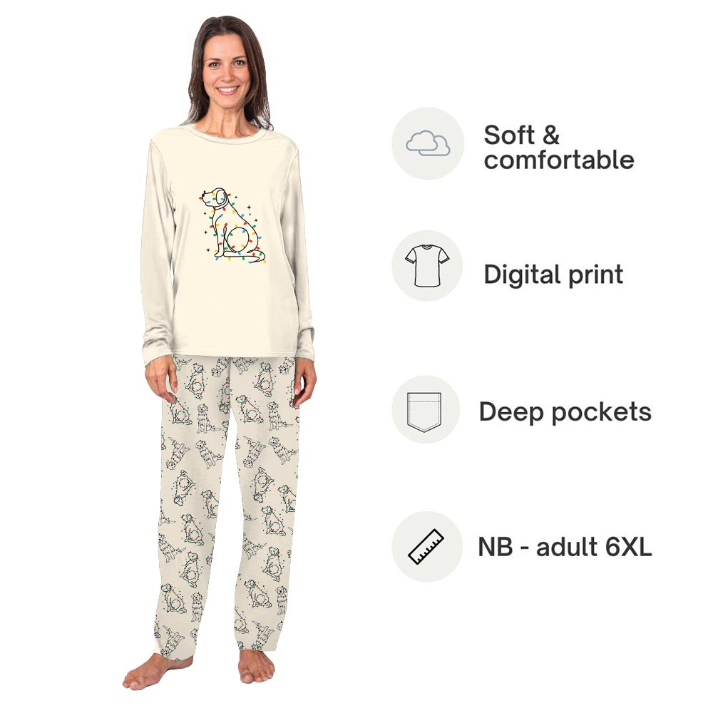 Cute Christmas Lights Labrador Matching Holiday Pajamas With Dog Cute Christmas Lights Labrador Matching Holiday Pajamas With Dog