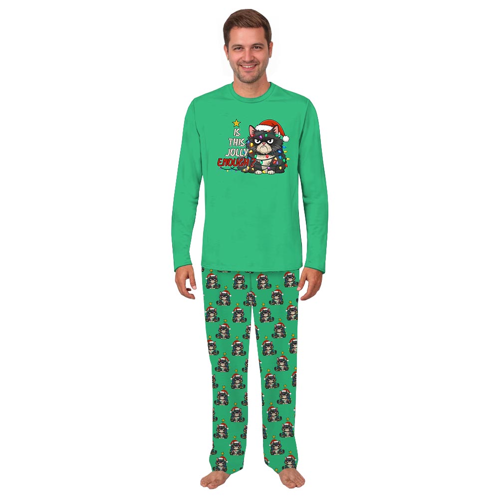 Cat Is This Jolly Enough Matching Family Xmas Pjs