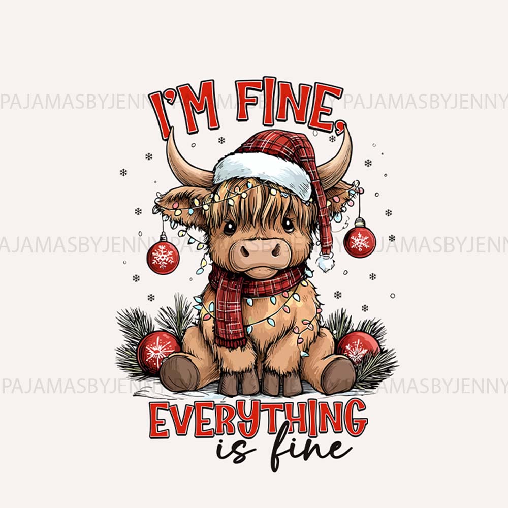 Sweet Baby Highland Cow Christmas Matching Pajamas For Family Sweet Baby Highland Cow Christmas Matching Pajamas For Family