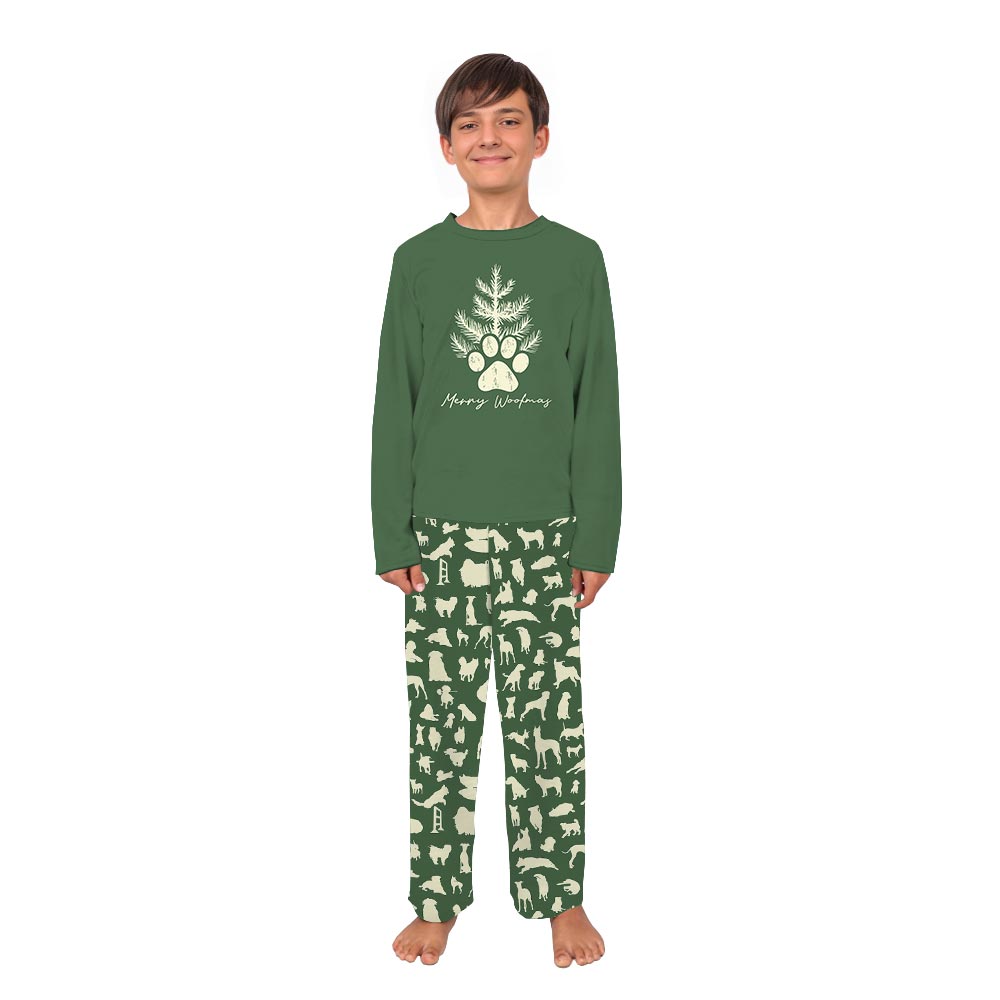 Merry Woofmas Dog Matching Christmas Pajamas With Newborn