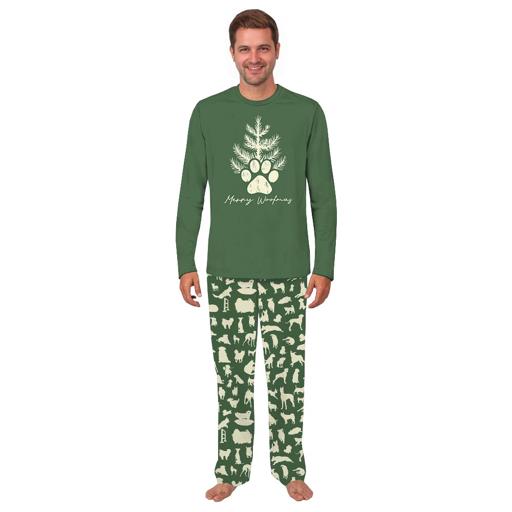 Merry Woofmas Dog Matching Christmas Pajamas With Newborn