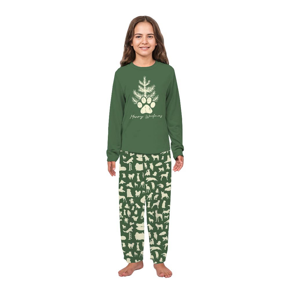Merry Woofmas Dog Matching Christmas Pajamas With Newborn