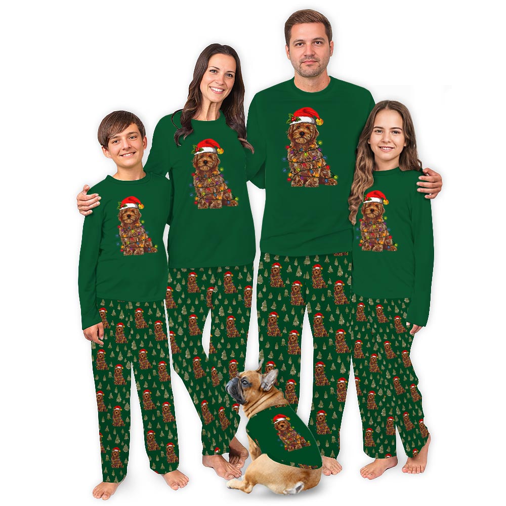 Christmas Goldendoodle Matching Pjs For Humans And Dogs Christmas Goldendoodle Matching Pjs For Humans And Dogs
