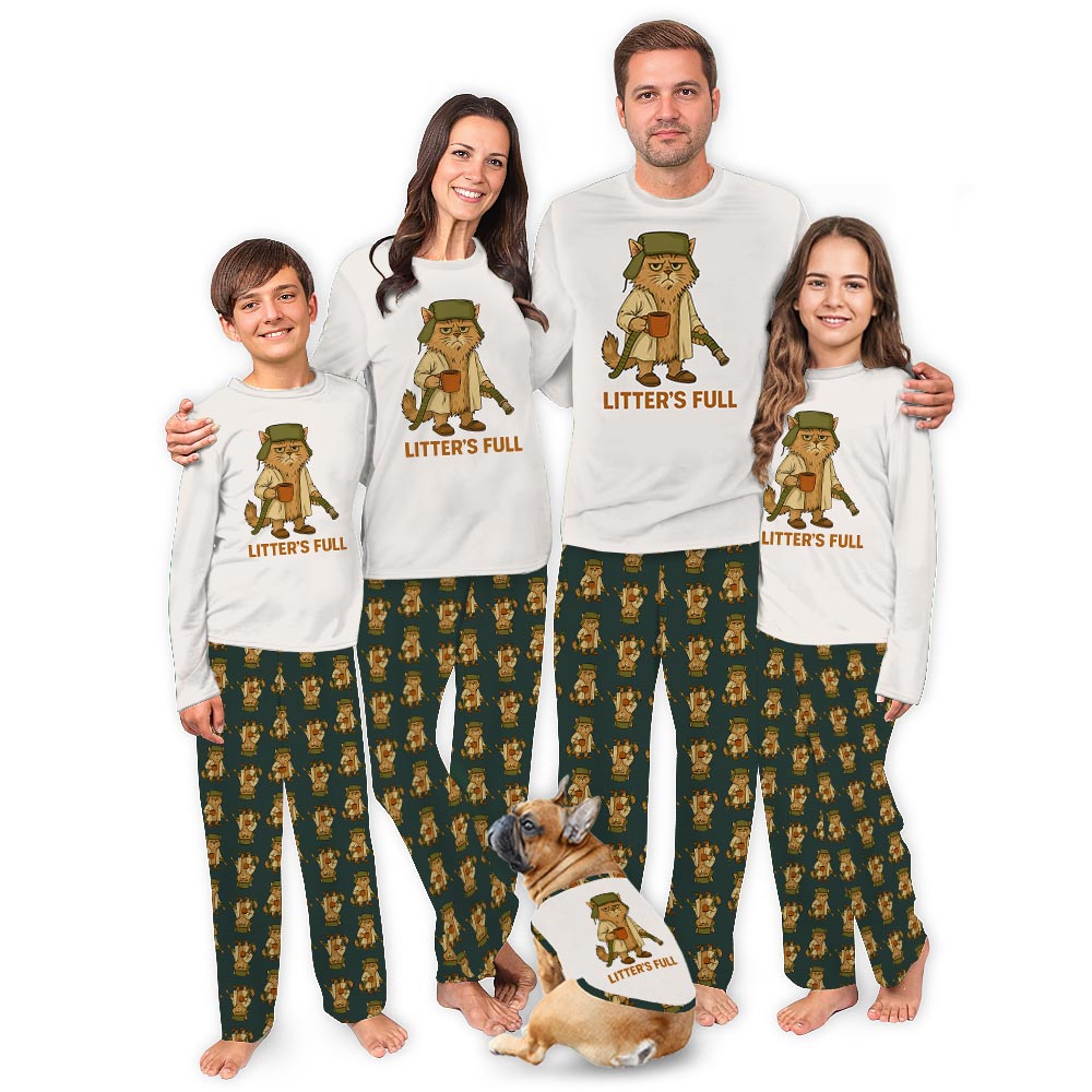 Litters Full Christmas Vacation Cat Matching Family Jammies Litters Full Christmas Vacation Cat Matching Family Jammies
