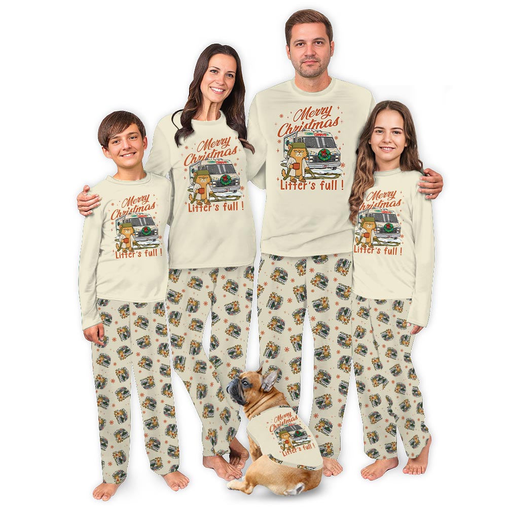 Funny Cousin Eddie Cat Merry Christmas Litter Full Pajamas