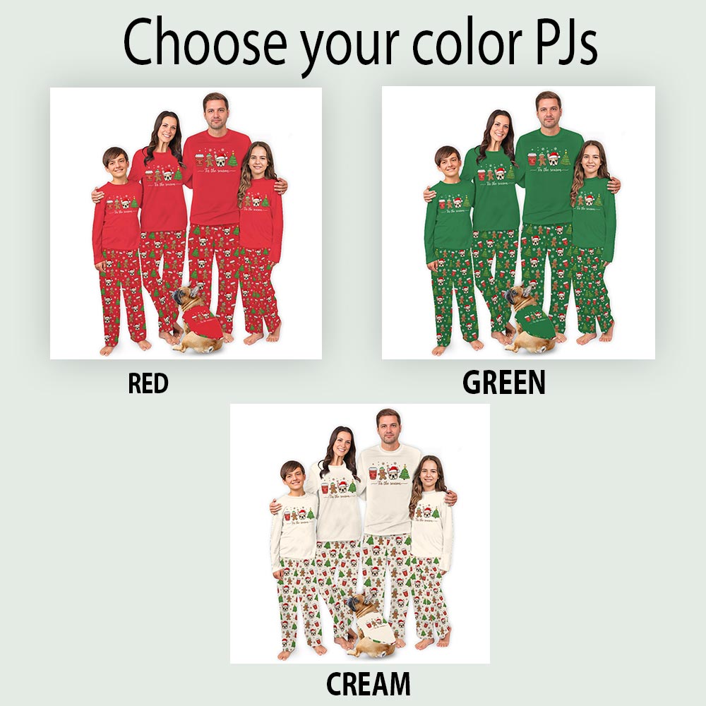 French Bulldog Tis The Season Matching Pj Sets Christmas