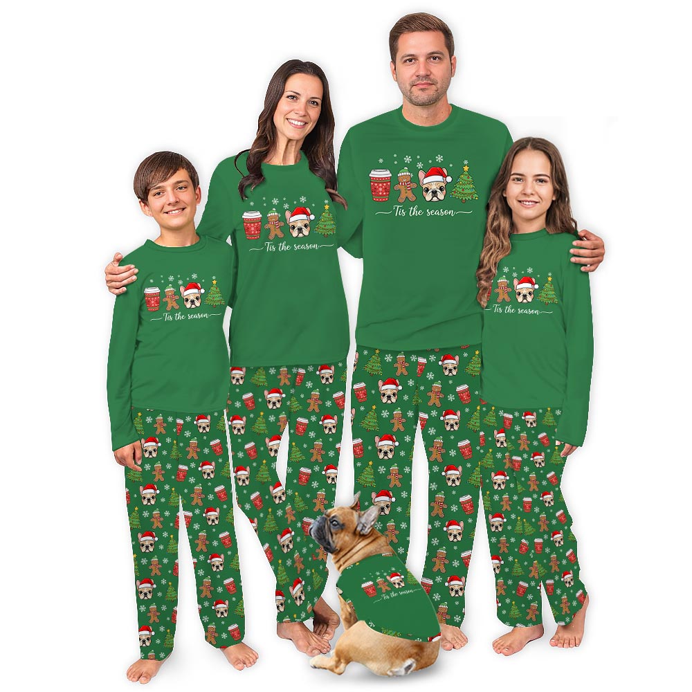 French Bulldog Tis The Season Matching Pj Sets Christmas