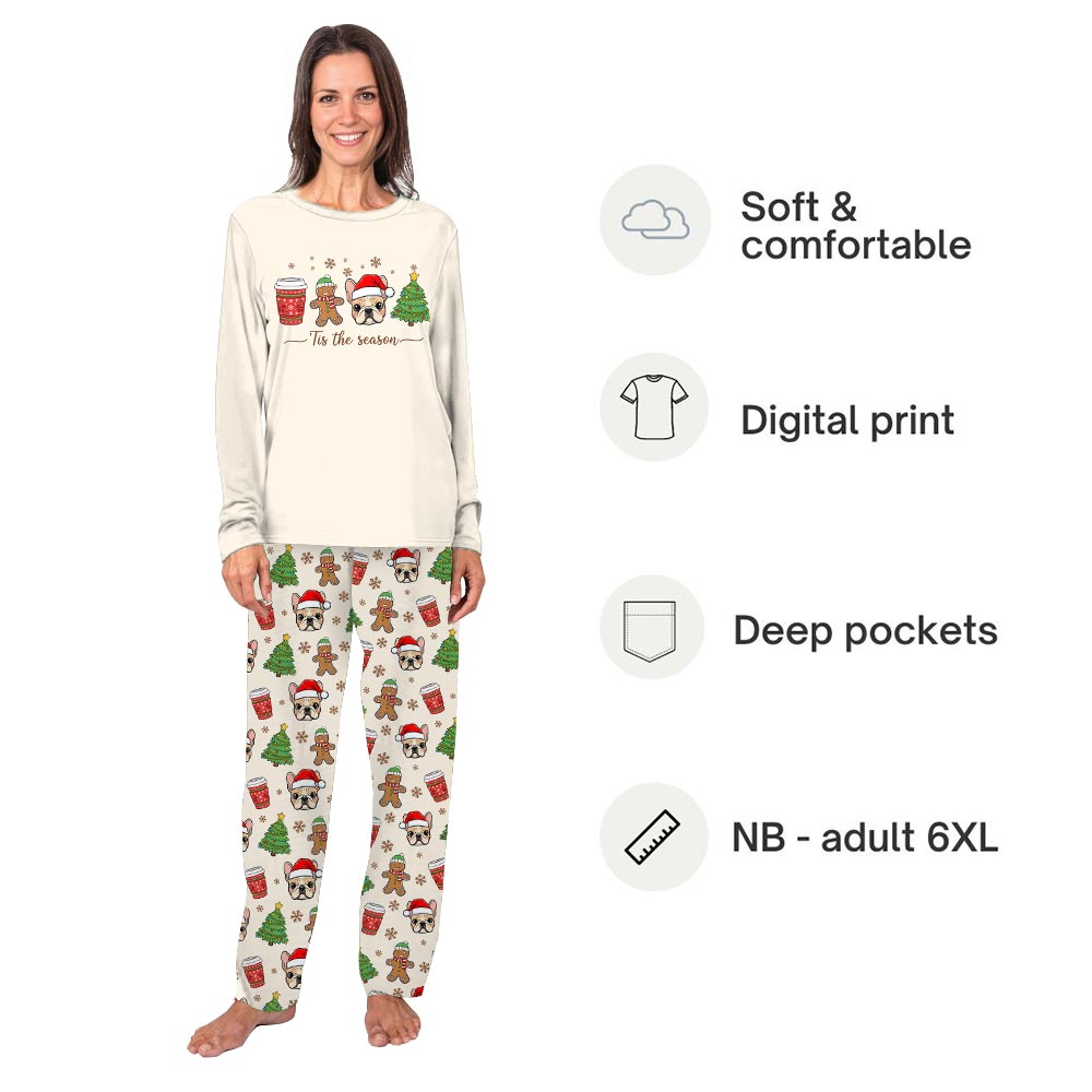French Bulldog Tis The Season Matching Pj Sets Christmas