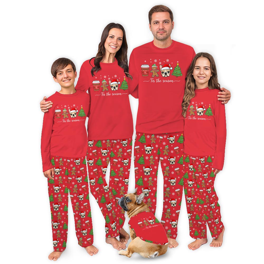 French Bulldog Tis The Season Matching Pj Sets Christmas