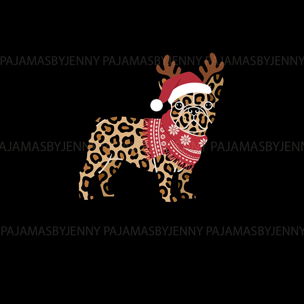 French Bulldog Christmas Leopard Holiday Pj Sets For The Family French Bulldog Christmas Leopard Holiday Pj Sets For The Family
