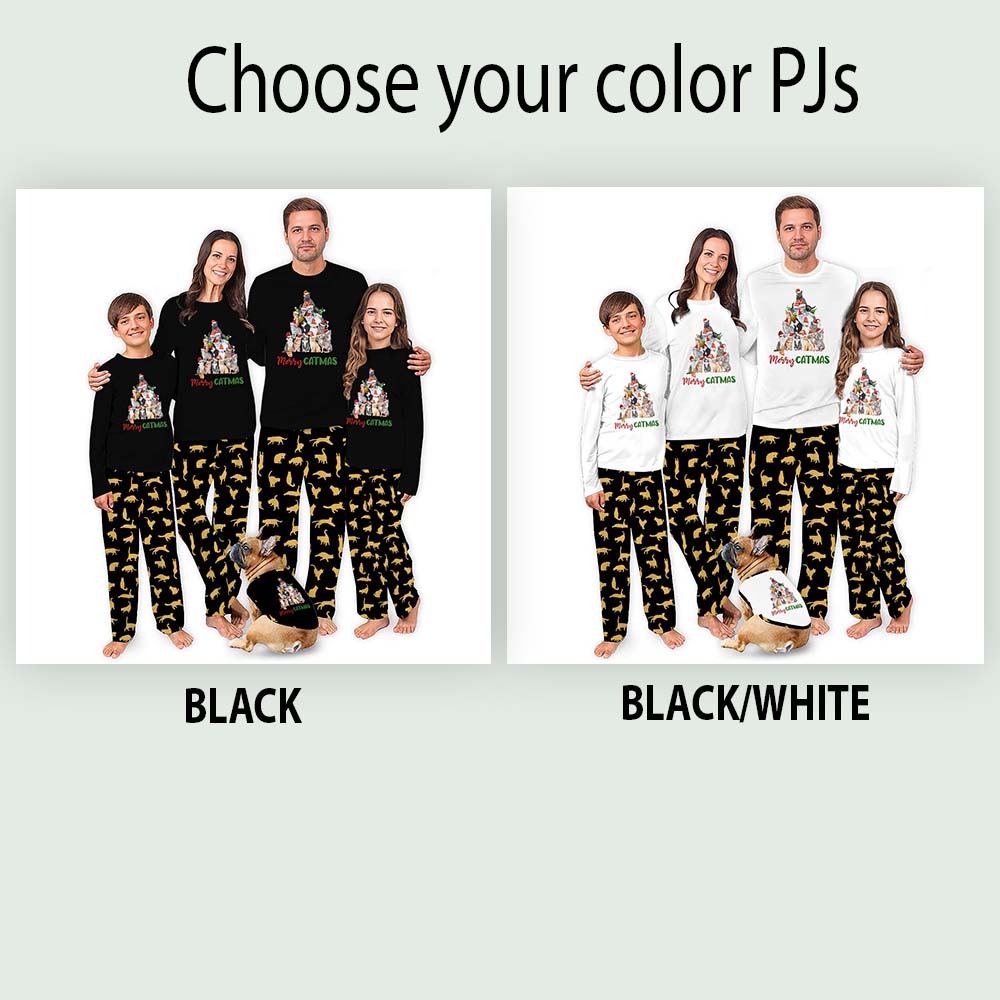 Merry Catmas Pajamas Christmas Tree Edition With Plus Size Merry Catmas Pajamas Christmas Tree Edition With Plus Size