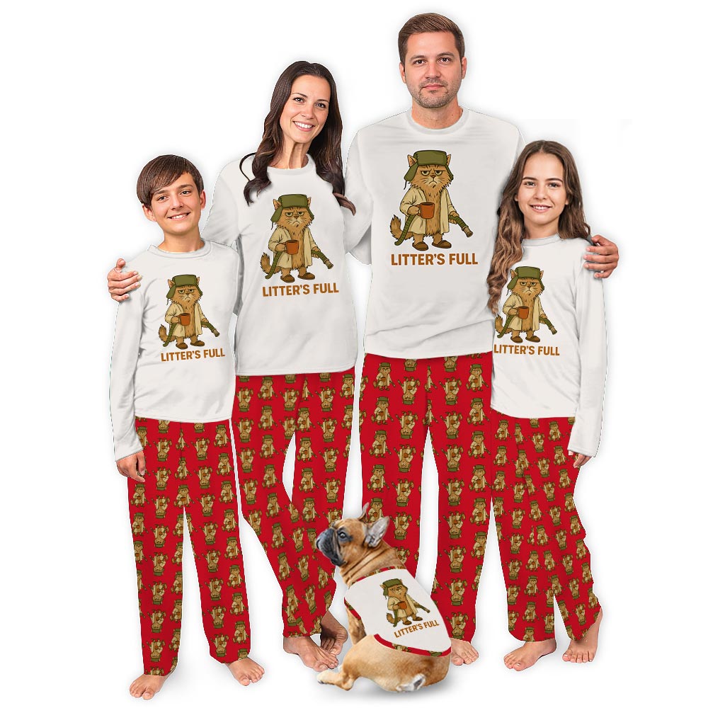 Litters Full Christmas Vacation Cat Matching Family Jammies Litters Full Christmas Vacation Cat Matching Family Jammies