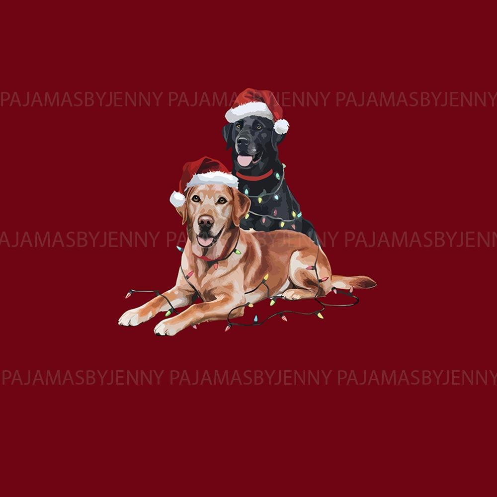 Christmas Black Lab and Golden Retriever Matching Family Jammies Christmas Black Lab and Golden Retriever Matching Family Jammies