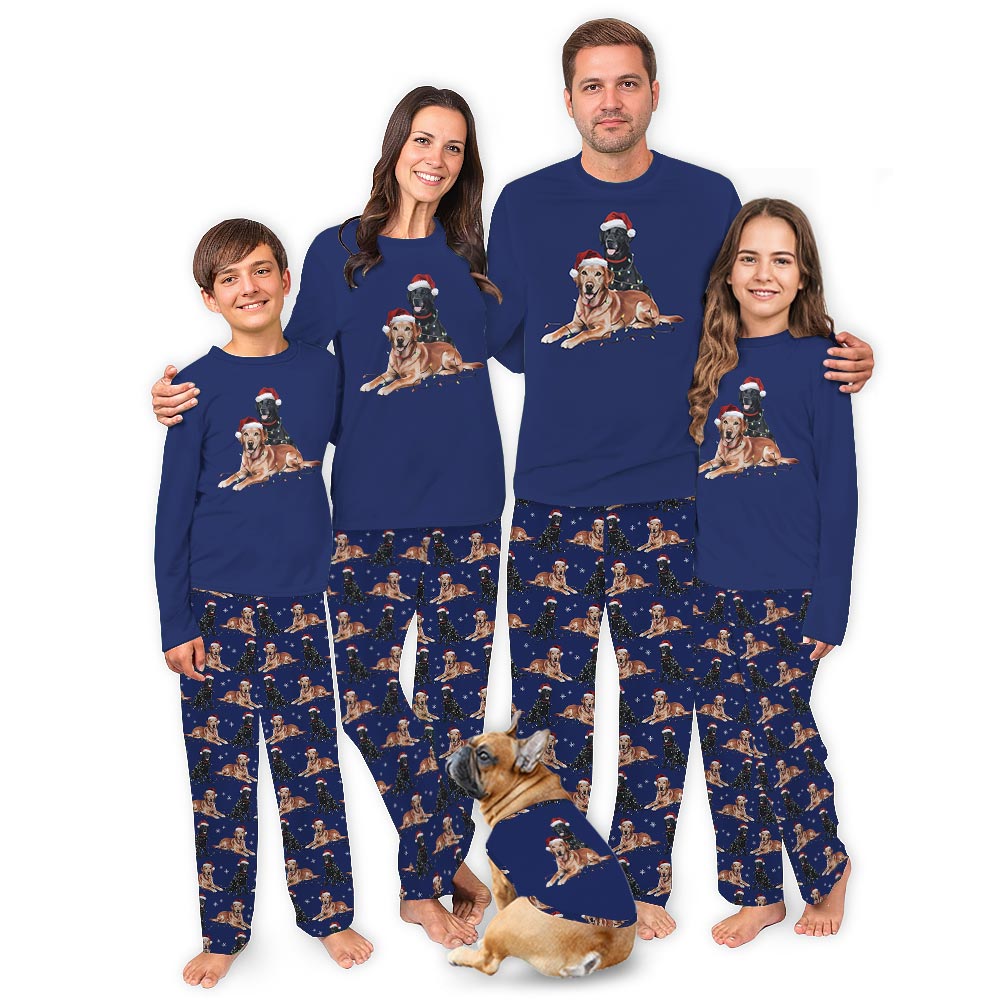 Christmas Black Lab and Golden Retriever Matching Family Jammies Christmas Black Lab and Golden Retriever Matching Family Jammies
