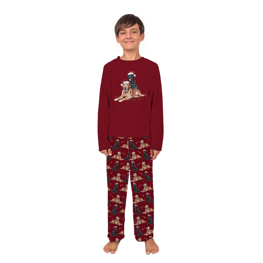 Christmas Black Lab and Golden Retriever Matching Family Jammies Christmas Black Lab and Golden Retriever Matching Family Jammies