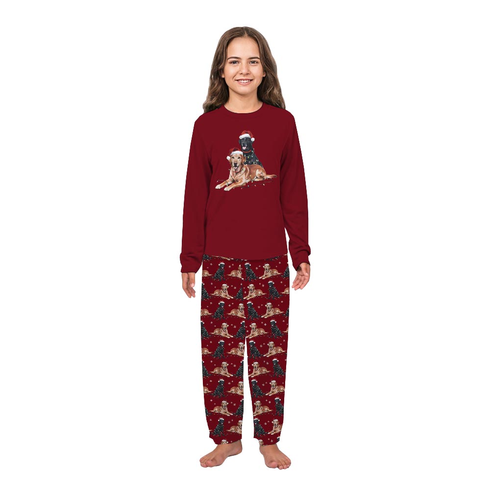 Christmas Black Lab and Golden Retriever Matching Family Jammies Christmas Black Lab and Golden Retriever Matching Family Jammies