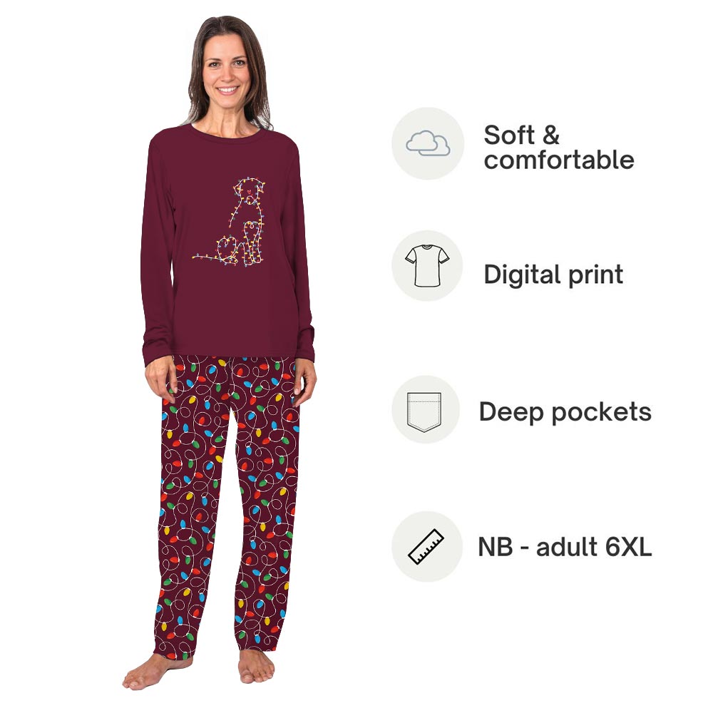 Xmas Lights Labrador Retriever Family And Pet Christmas Pajamas