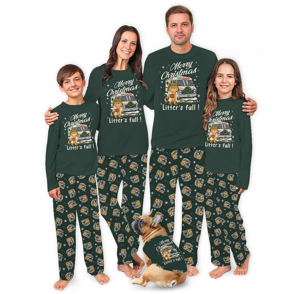 Funny Cousin Eddie Cat Merry Christmas Litter Full Pajamas