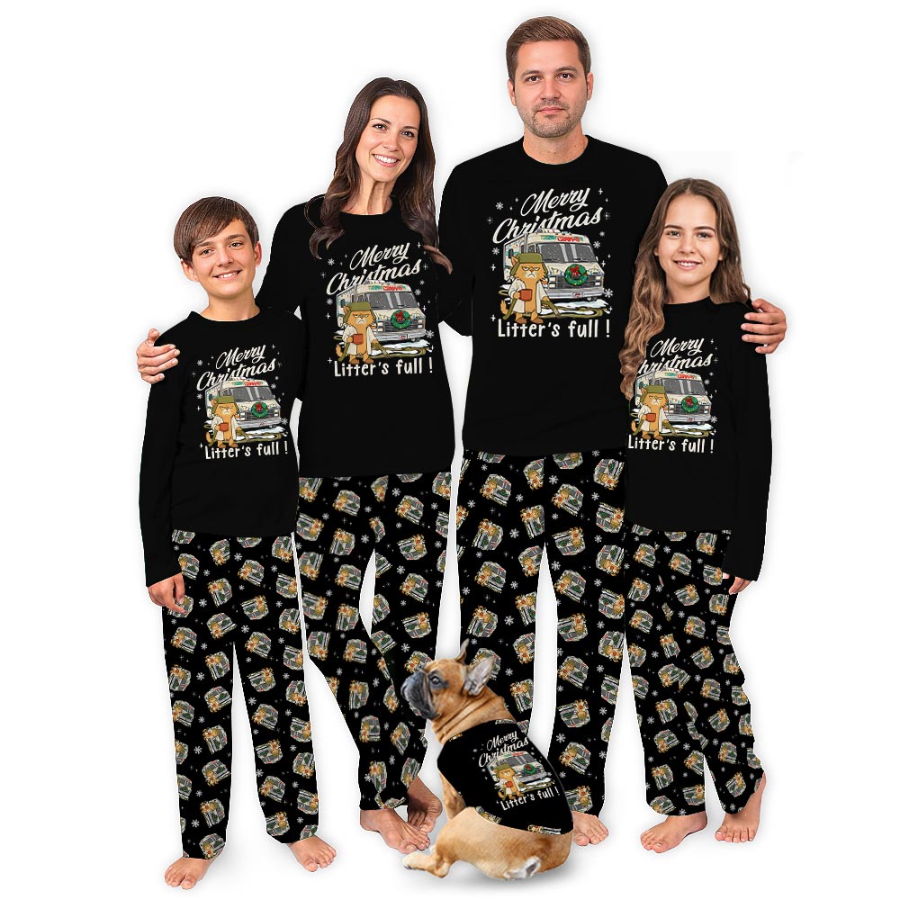 Funny Cousin Eddie Cat Merry Christmas Litter Full Pajamas