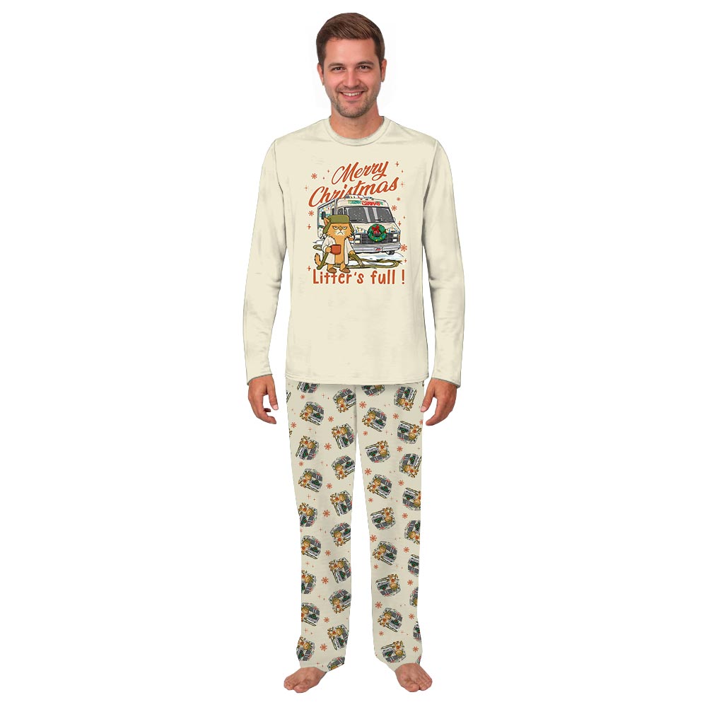 Funny Cousin Eddie Cat Merry Christmas Litter Full Pajamas