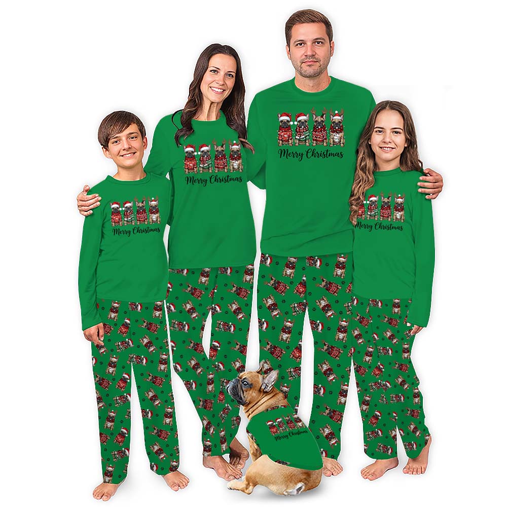 Cute French Bulldogs Jammies With Plus Sizes And Pockets