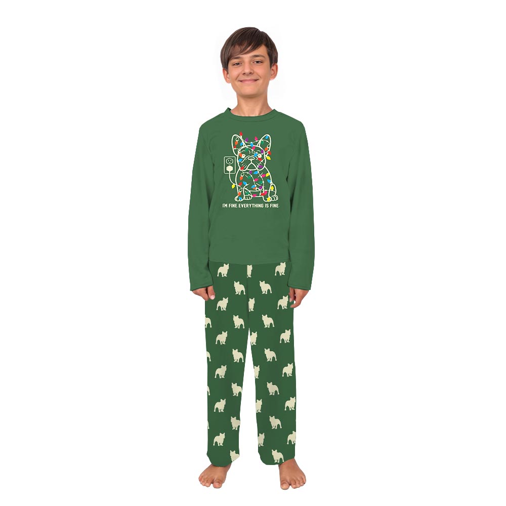 Funny French Bulldog Matching Family Xmas Pajamas