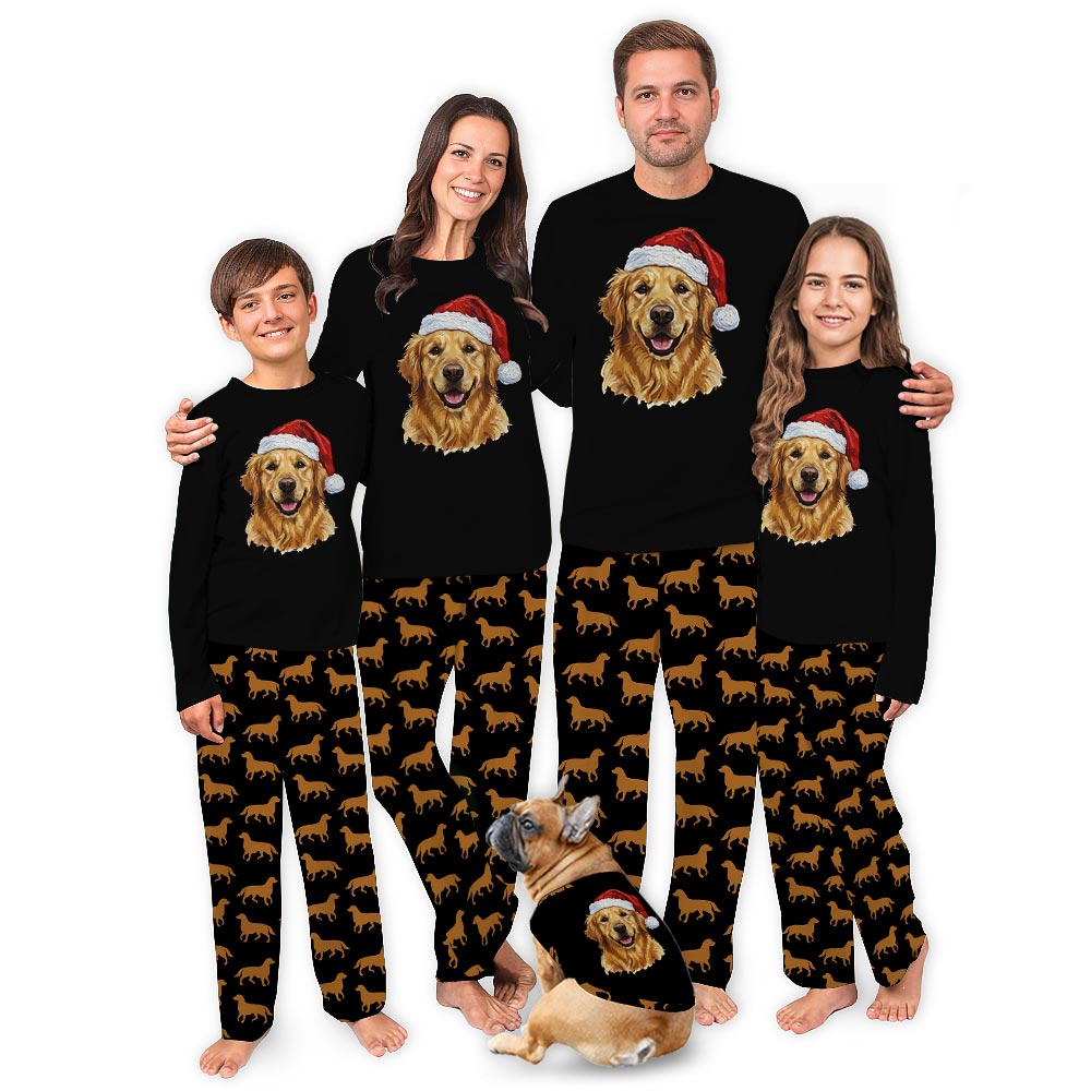 Adorable Golden Retriever Christmas Pajamas For Dogs And Family Adorable Golden Retriever Christmas Pajamas For Dogs And Family
