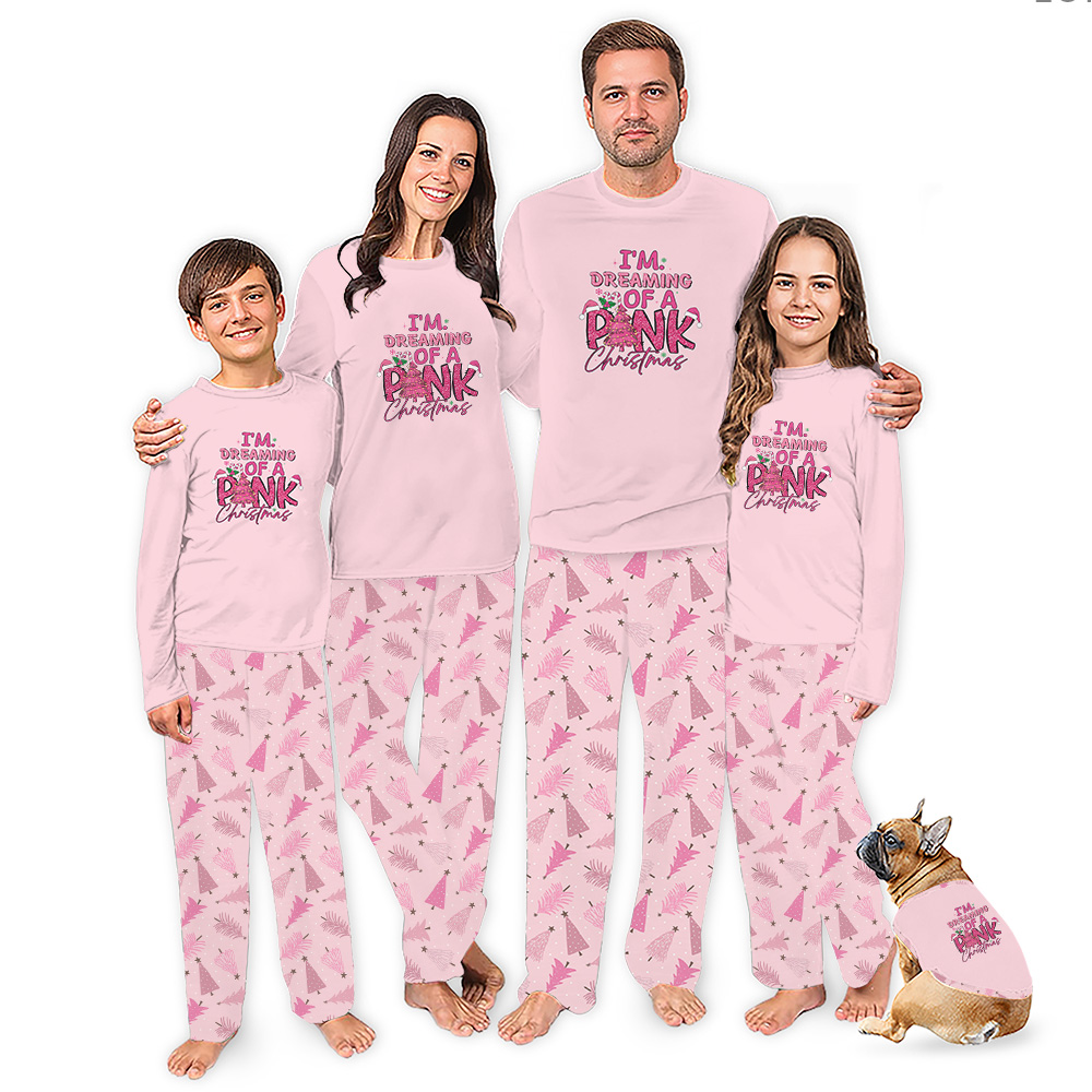 I Am Dreaming Of A Pink Christmas Matching Family Jammies