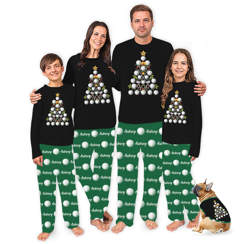 Custom Golf Christmas Pajamas With Name Instant Preview Custom Golf Christmas Pajamas With Name Instant Preview