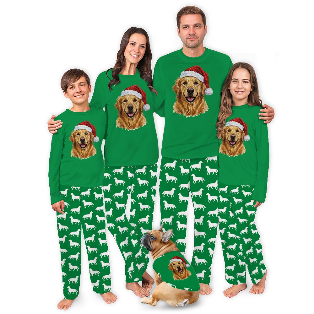 Adorable Golden Retriever Christmas Pajamas For Dogs And Family Adorable Golden Retriever Christmas Pajamas For Dogs And Family