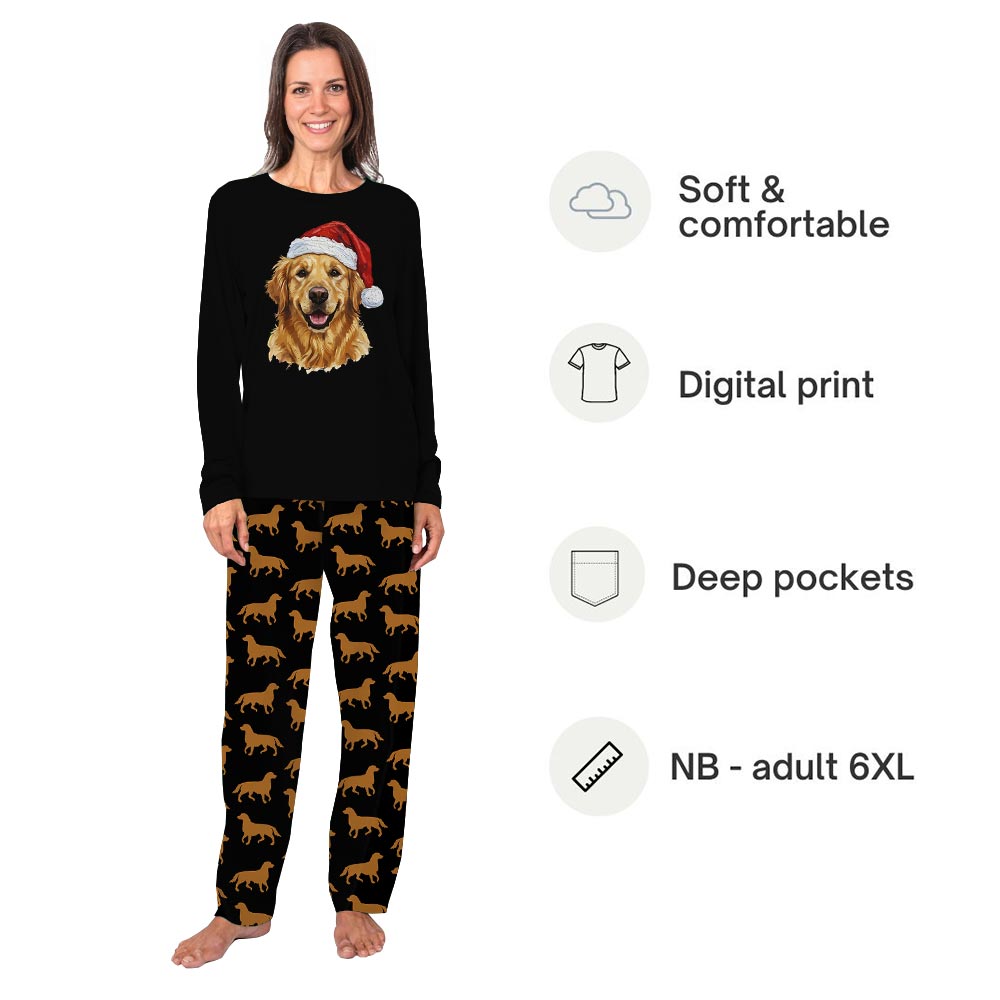 Adorable Golden Retriever Christmas Pajamas For Dogs And Family Adorable Golden Retriever Christmas Pajamas For Dogs And Family
