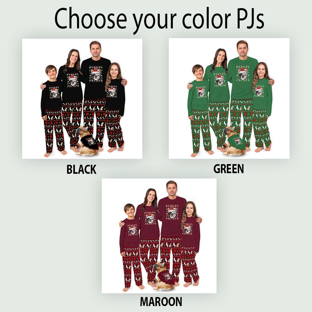 Soft French Bulldog with Ugly Pattern Family Christmas Pajamas