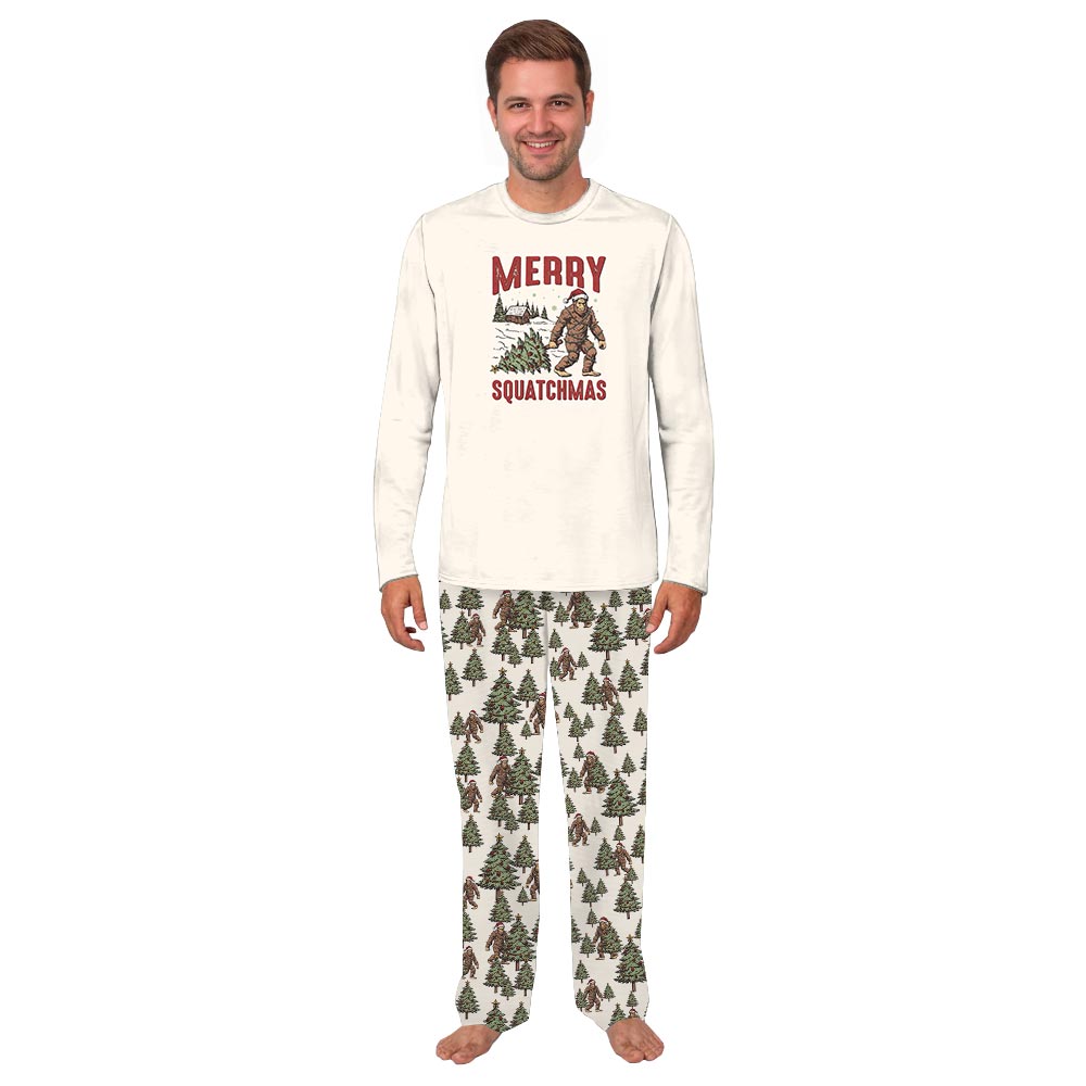 Merry Squatchmas Bigfoot Funny Matching Christmas Pajamas Merry Squatchmas Bigfoot Funny Matching Christmas Pajamas